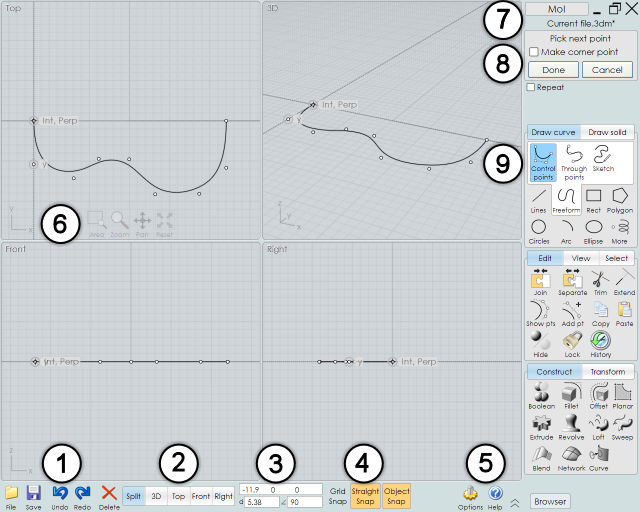 moi3d hidden line